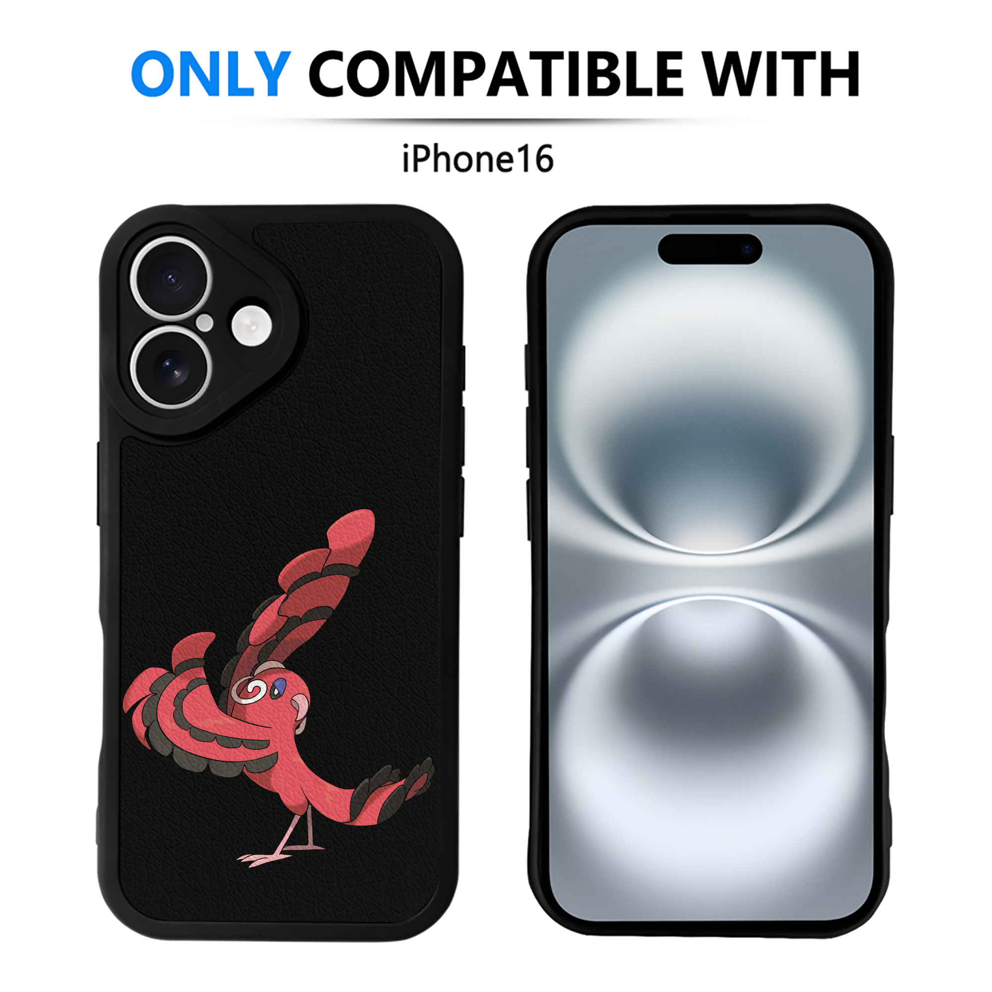 （画像用） ポケットモンスター Pokémon 【iPhone 16シリーズ対応】シリコンスマホケース（レザー調） 材質：シリコン